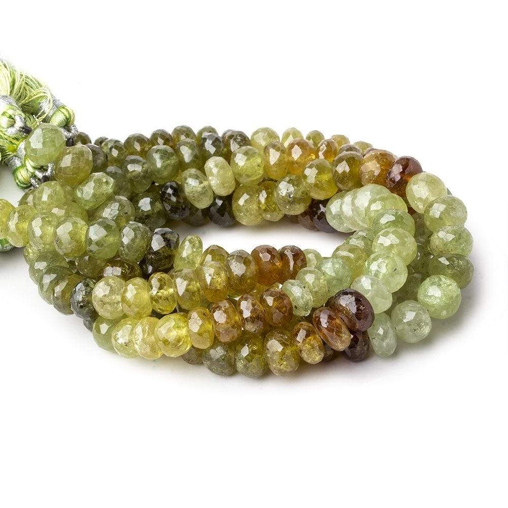 Grossular Garnet Faceted Rondelles 8 inch 7.5-8mm 33 beads