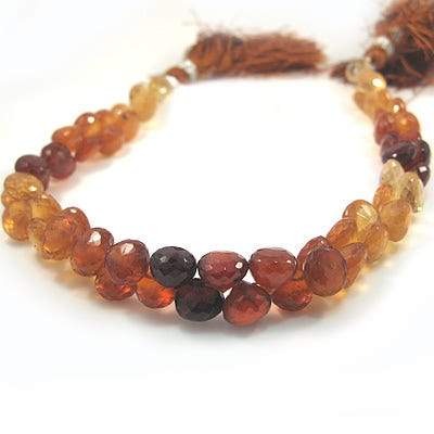 Hessonite Garnet `Candy Kiss` Briolettes