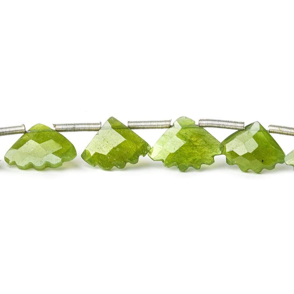 Idocrase Top Drilled Faceted Fan Shape