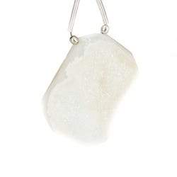 Latte & Off White Drusy Focal Bead Free Shape