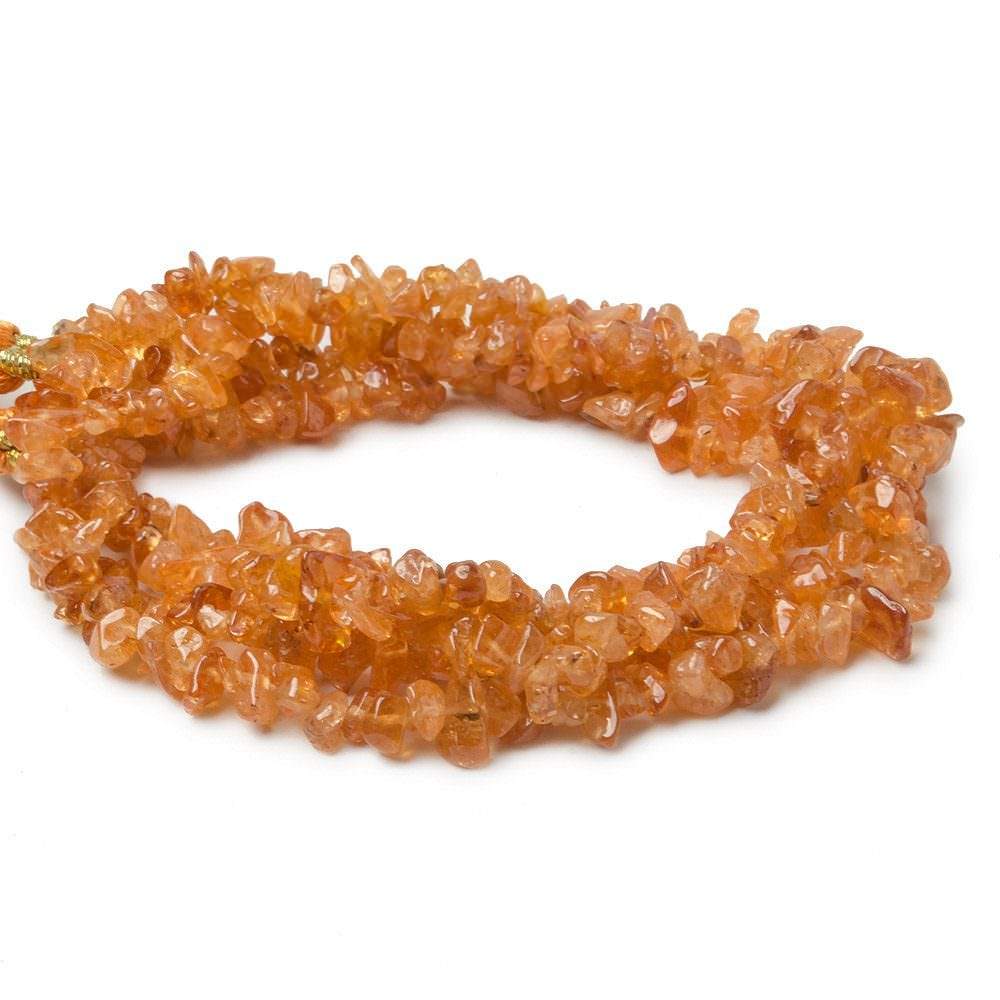 Mandarin Garnet Beads Plain Nugget Chips