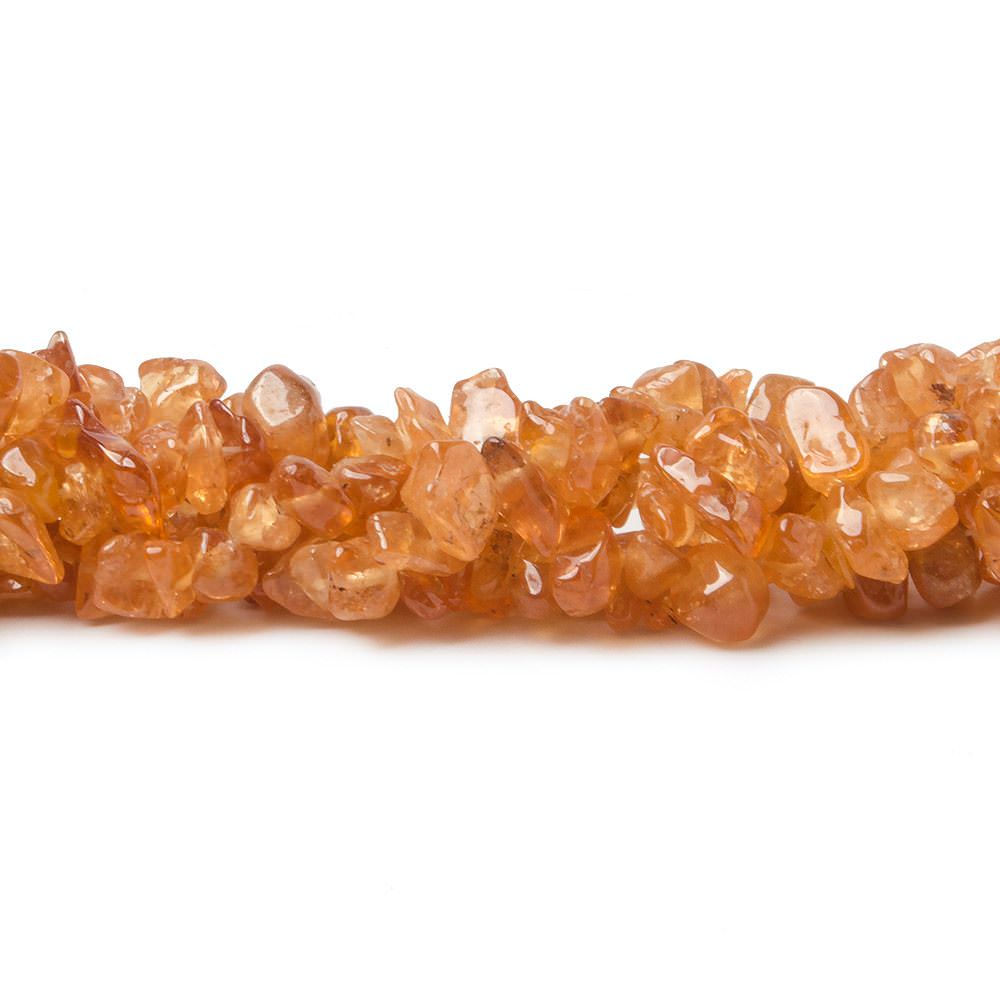 Mandarin Garnet Beads Plain Nugget Chips