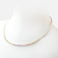 Matte Madagascar Sapphire Hand Cut Rondelle Necklace with a 14kt Gold Clasp