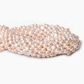 Mauve Side Drill Button Freshwater Pearl, A Grade