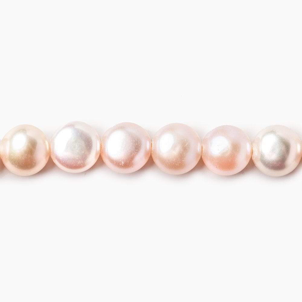 Mauve Side Drill Button Freshwater Pearl, A Grade