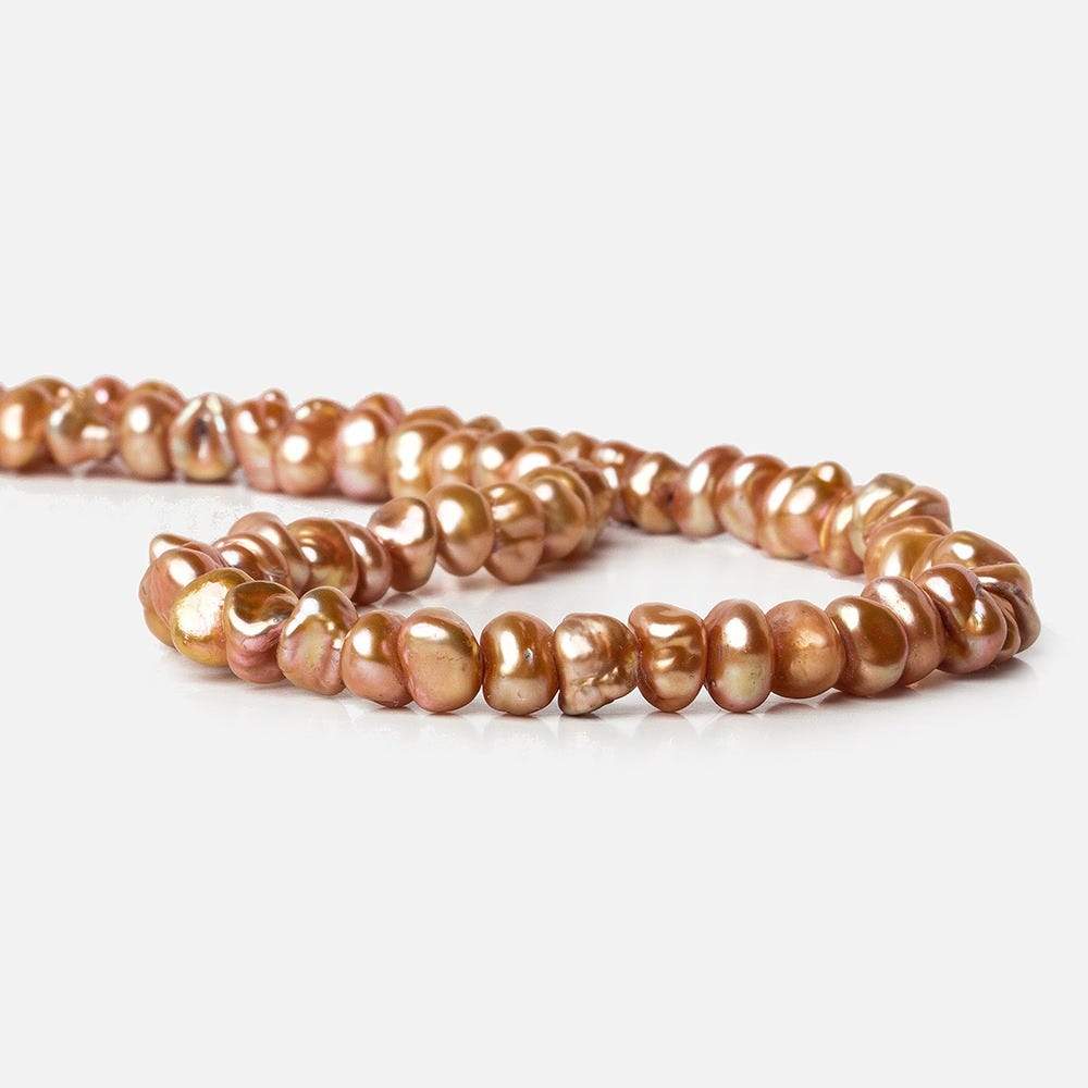 Mocha Center Drill Keshi Freshwater Pearl