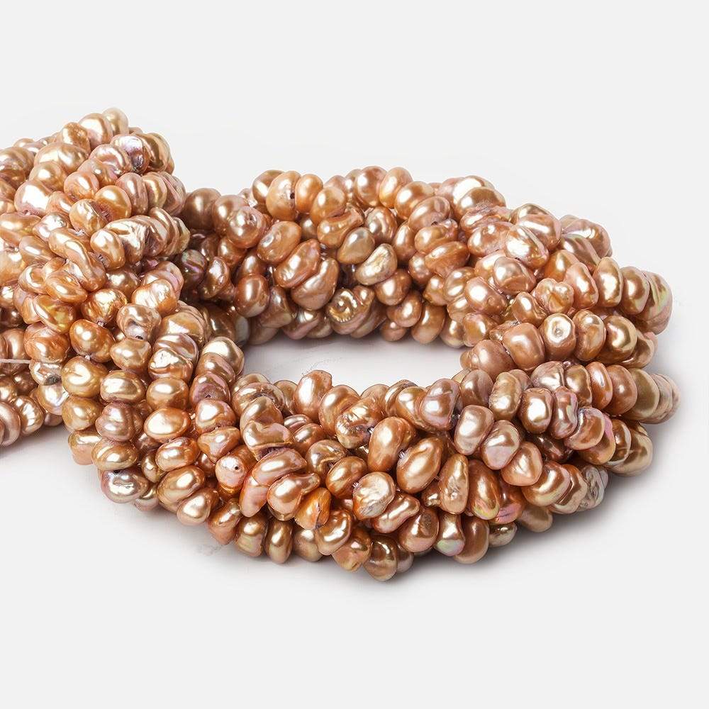 Mocha Center Drill Keshi Freshwater Pearl