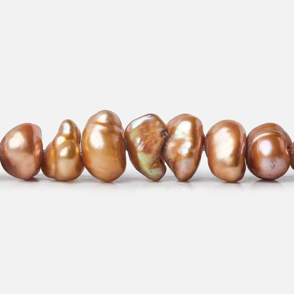 Mocha Center Drill Keshi Freshwater Pearl