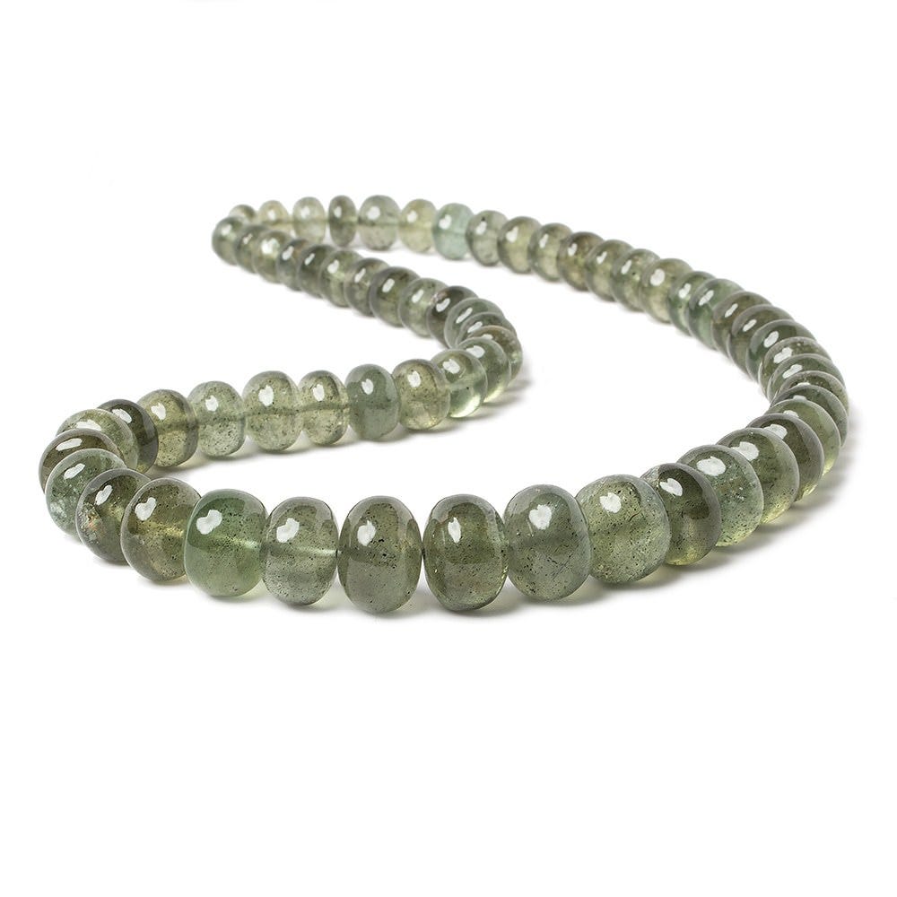 Moss Aquamarine Plain Rondelle Beads AA Grade