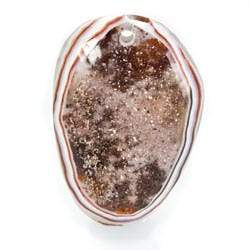 Multi-Color Agate Drusy Focal Bead with Drill Hole