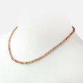 Multi Color Songea Sapphire Faceted Rondelle Necklace with a 14kt Gold Clasp AAA