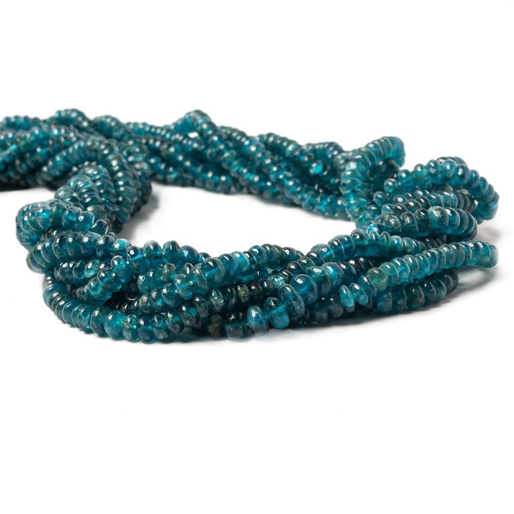 Neon Blue Apatite Beads Plain Rondelle