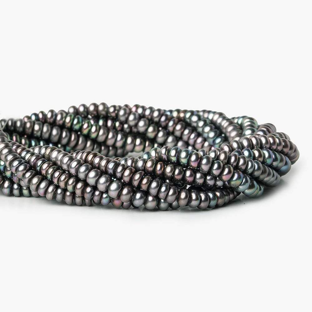 Peacock Center Drill Button Freshwater Pearl Strand