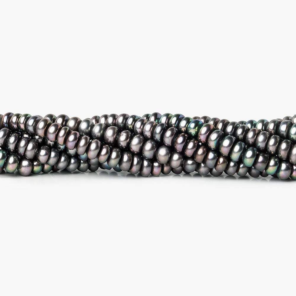 Peacock Center Drill Button Freshwater Pearl Strand