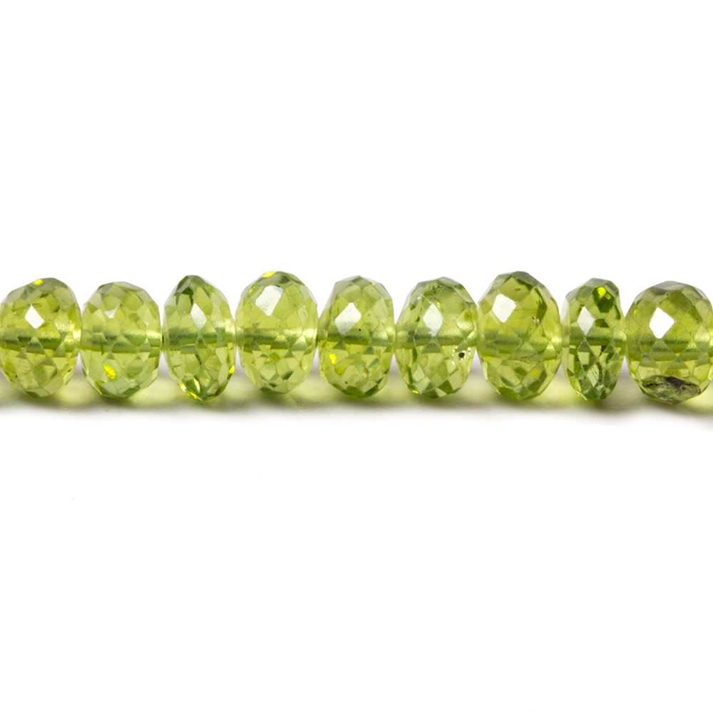 5mm Peridot Faceted Rondelle 16 pieces 121 pieces AA