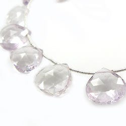 Pink Amethyst Heart Briolette