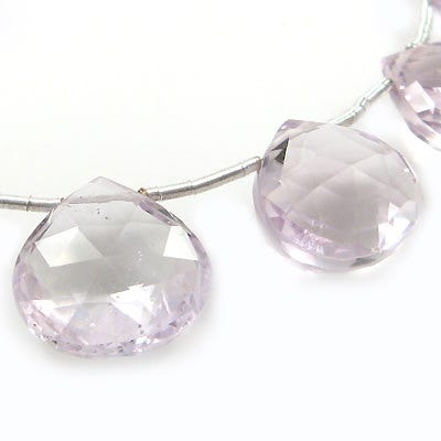 Pink Amethyst Heart Briolette