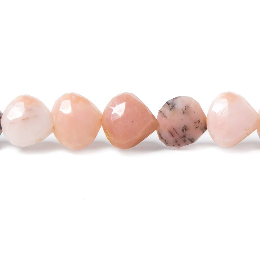 Pink Peruvian Opal Beads Straight Drill Heart