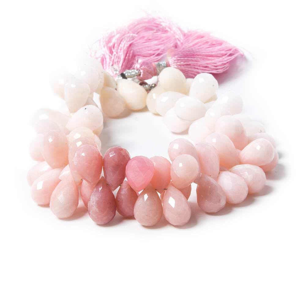 Pink Peruvian Opal Tear Drop Briolette