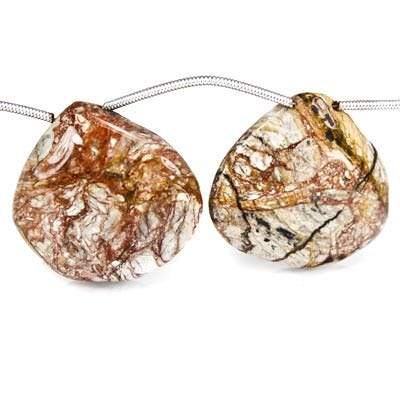 Pollack Jasper Beads Plain Heart