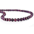 Purple Side Drilled Off Round Freshwater Pearl Strand