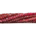2-3.5mm Red Spinel Faceted Rondelle Beads 16 inch 185 pieces