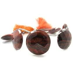 Red Tiger Eye Faceted Coin