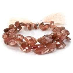 Rhodochrosite Beads Fan Briolette