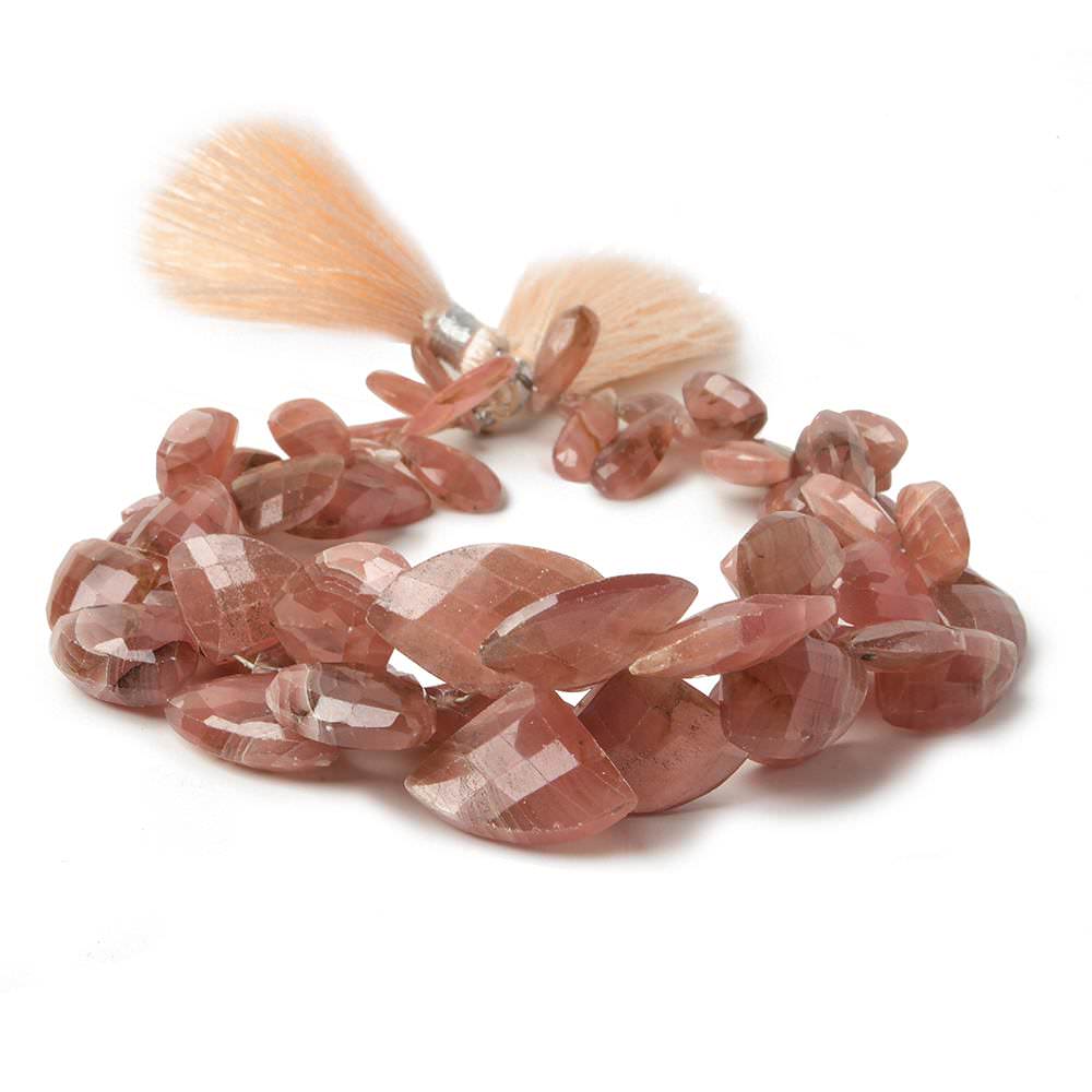 Rhodochrosite Beads Fan Briolette