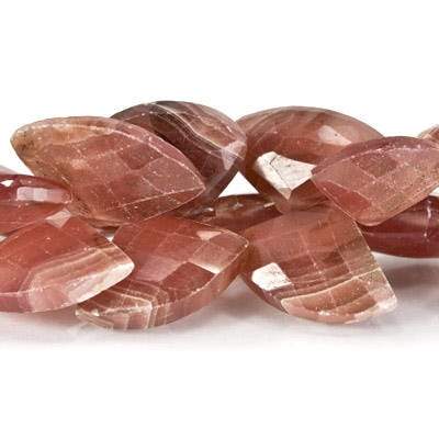 Rhodochrosite Beads Fan Briolette