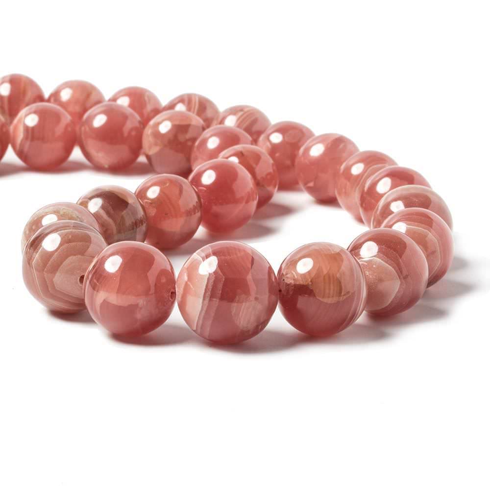 Rhodochrosite Beads Plain Rounds