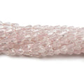 3x5-5x3mm Rose Quartz Straight Drilled Faceted Tear Drop Beads 14.5 inch 90 pieces