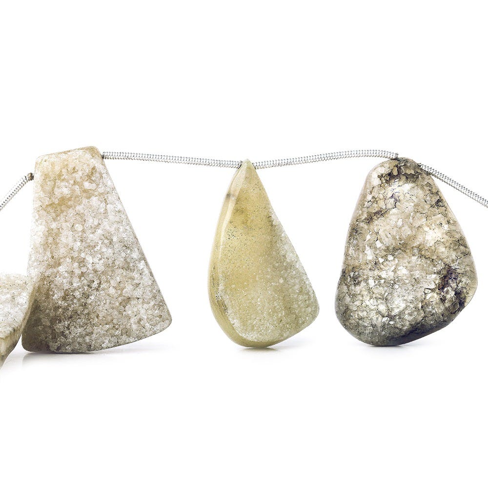 Smoky Brown Plain Agate Drusy Beads