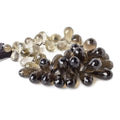 Smoky & Champagne Quartz Beads Tear Drop Briolette