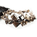 Smoky Quartz Pavilion Faceted Square Beads, 7.5 inch, 4x4x3-11x11x4mm, 55 pieces