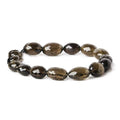 Smoky Quartz Straight Drilled Faceted Oval