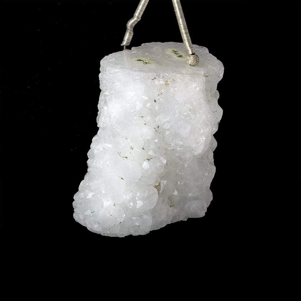 Solar Quartz Focal Bead Stalactite Natural Structure with Drusy