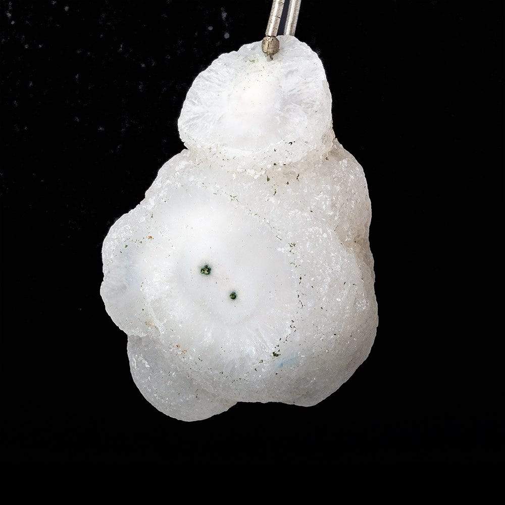 Solar Quartz Focal Bead Stalactite Natural Structure with Drusy
