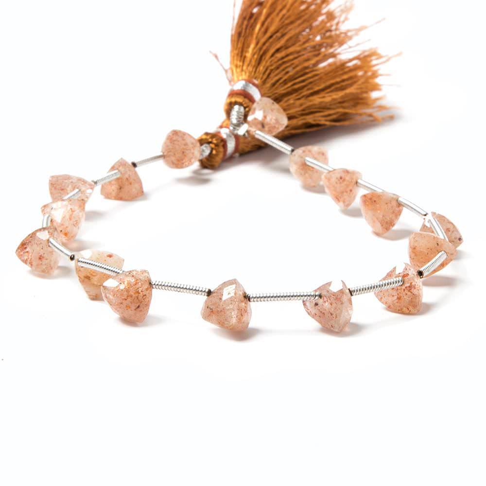 Sunstone Beads Top Drilled Trillion (Size - 6x6x6mm to 7x7x7mm)