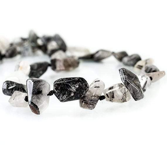 Tourmalinated Quartz Faceted Nugget