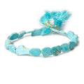 Turquoise Straight Drilled Slices 8 inch 19 beads 9x7-15x10mm