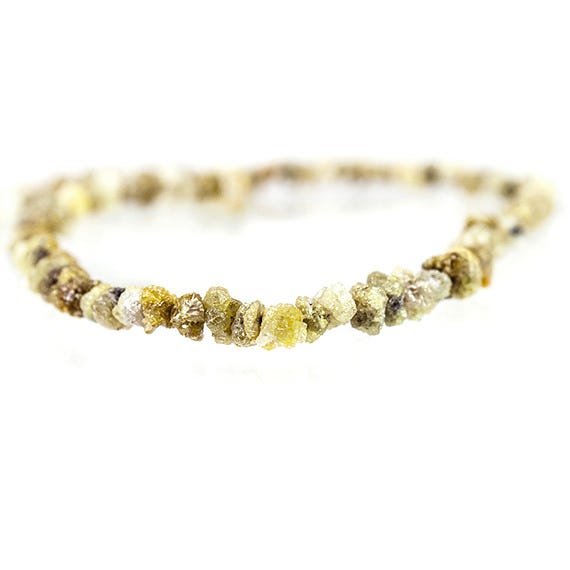 Yellow Raw Diamond Unfaceted Nugget Beads